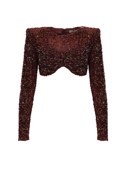 Top in paillettes Merlot Elisabetta Franchi | TO04657E2EA4